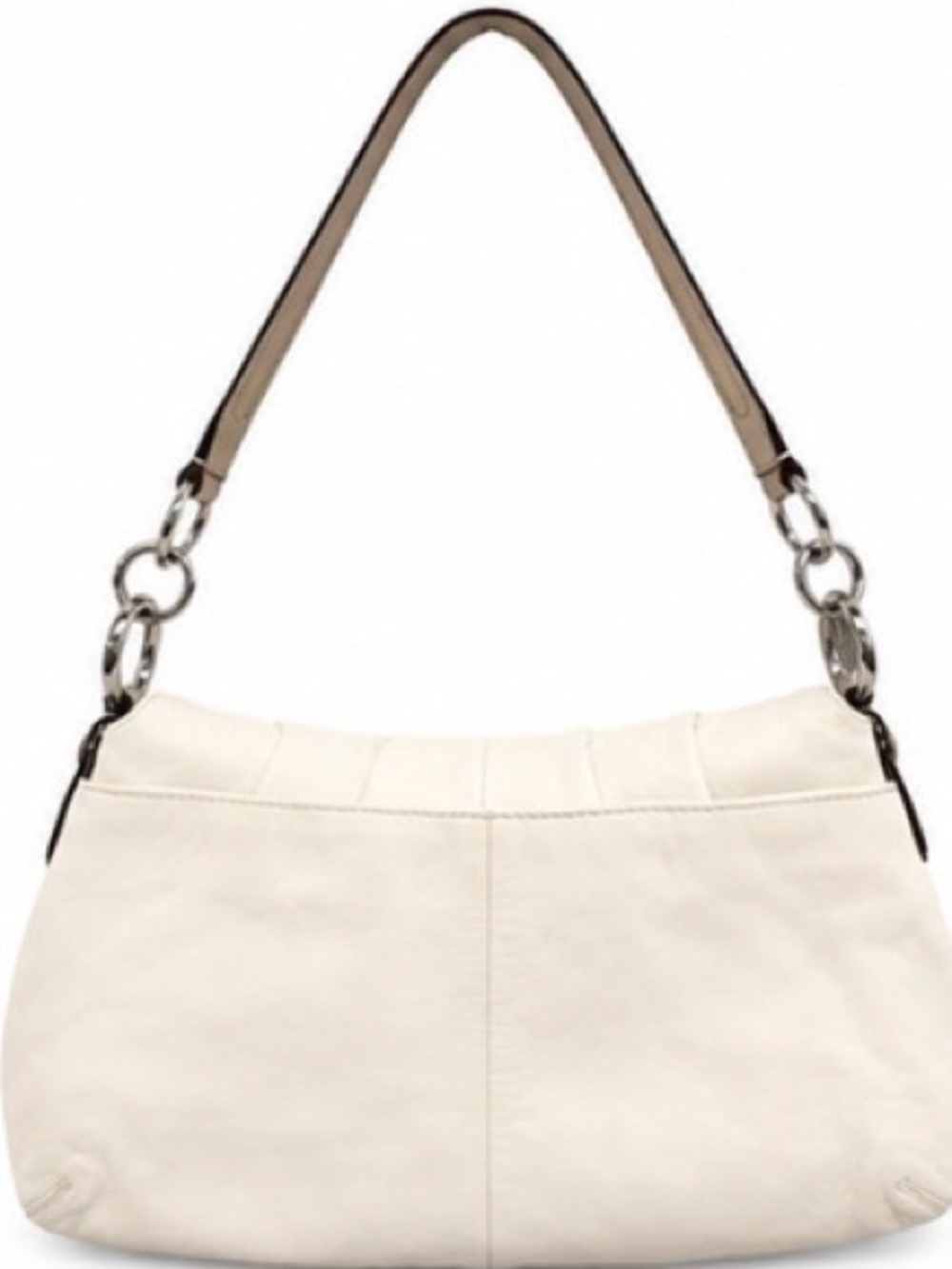 VTG Y2K Coach Soho Off-White Leather Buckle Flap Shoulder Bag F17217 - Picture 3 of 6